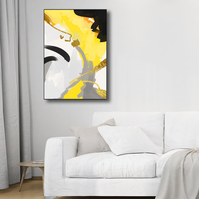 Brush Stroke Canvas for Bathroom Illustration Wall Art Print, Multiple Sizes Options Clearhalo 'Art Gallery' 'Canvas Art' 'Contemporary Art Gallery' 'Modern' Arts' 1696241