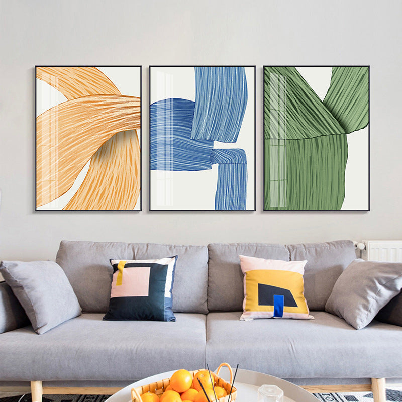 Contemporary Style Brush Stroke Painting Girls Bedroom Wall Art Decor in Pastel Color Clearhalo 'Art Gallery' 'Canvas Art' 'Contemporary Art Gallery' 'Modern' Arts' 1696287