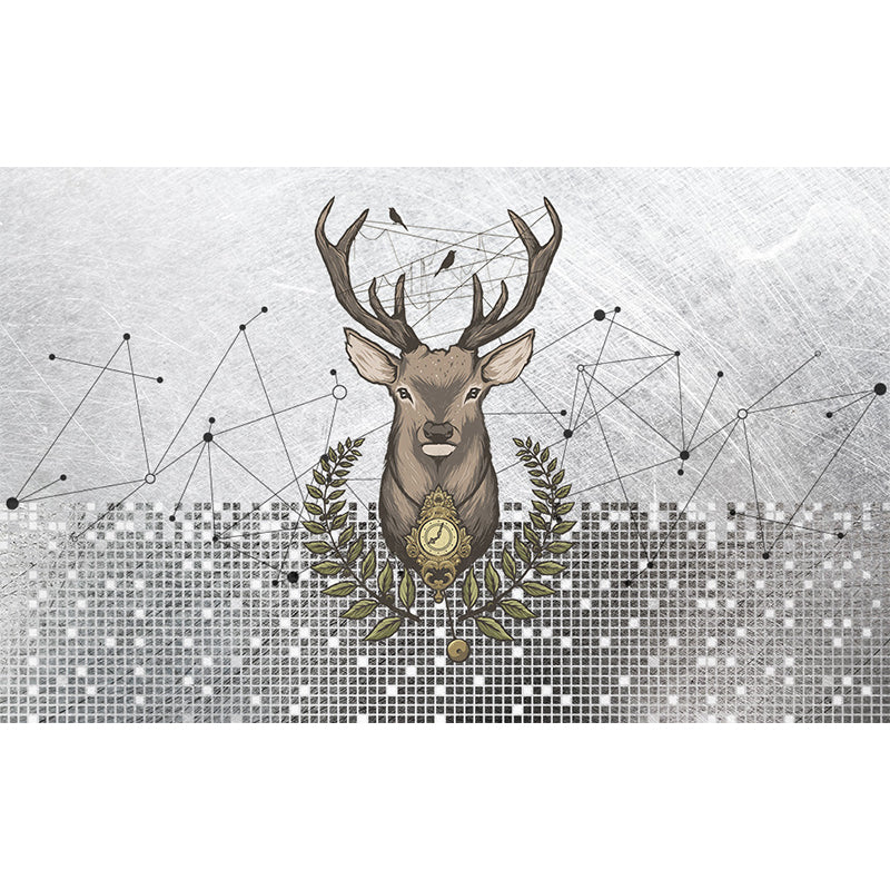 Big Wild Reindeer Mural Wallpaper Decorative Contemporary Living Room Wall Covering Clearhalo 'Wall Decor' 'Wall Mural' 1697155