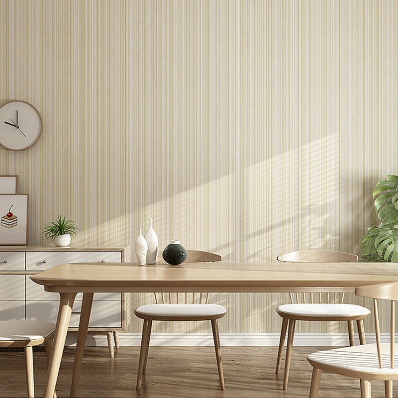 Minimal Ticking Striped Plain Wallpaper Soft Color Stain Resistant Wall Decor for Kitchen Apricot 1 Set Clearhalo 'Modern wall decor' 'Modern' 'Wallpaper' Wall Decor' 1698053