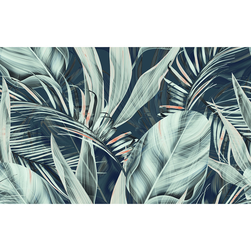 Tropical Plant Leaves Wall Mural Green Moisture Resistant Wall Art for Living Room Clearhalo 'Wall Decor' 'Wall Mural' 1699047