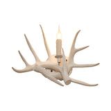 1 Light Living Room Wall Sconce Lighting Modern White Wall Mount Lamp with Antler Resin Shade Clearhalo 'Modern wall lights' 'Modern' 'Wall Lamps & Sconces' 'Wall Lights' Lighting' 170117