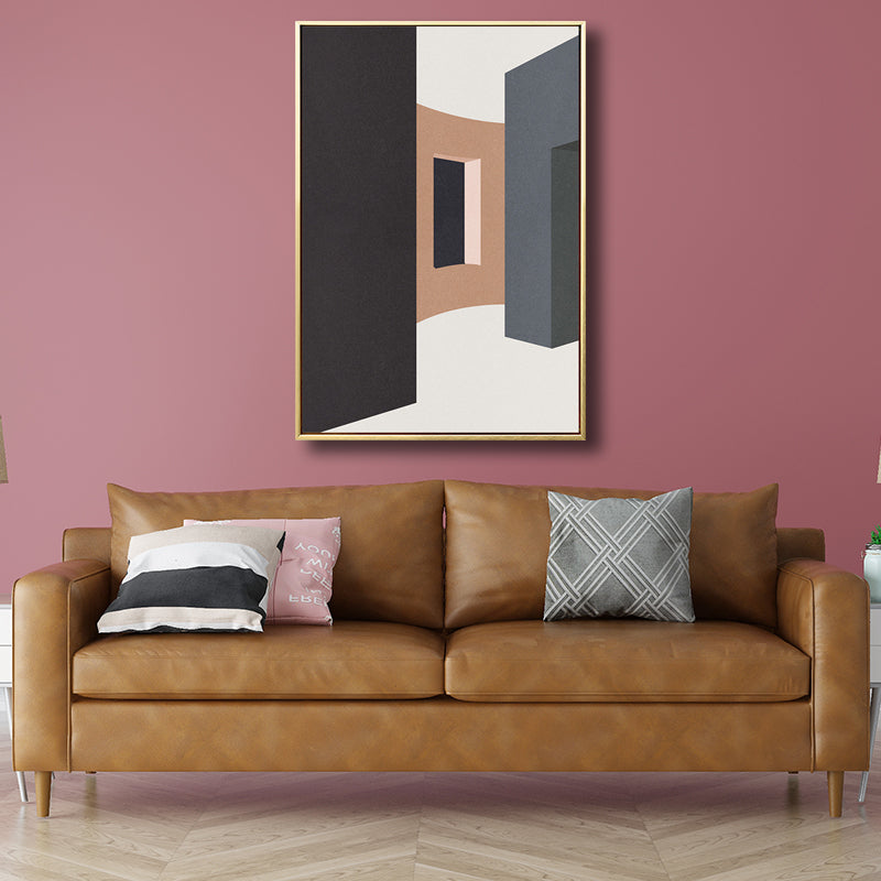 Light Color Indoor Building Canvas Textured Scandinavian Style Bathroom Painting Clearhalo 'Arts' 'Canvas Art' 1704621