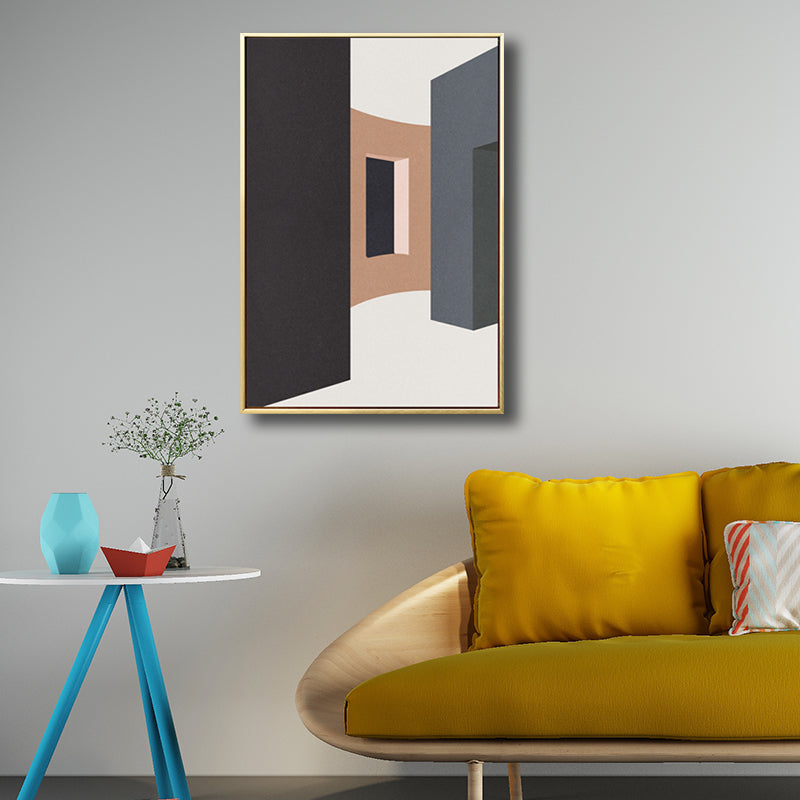 Light Color Indoor Building Canvas Textured Scandinavian Style Bathroom Painting Clearhalo 'Arts' 'Canvas Art' 1704622