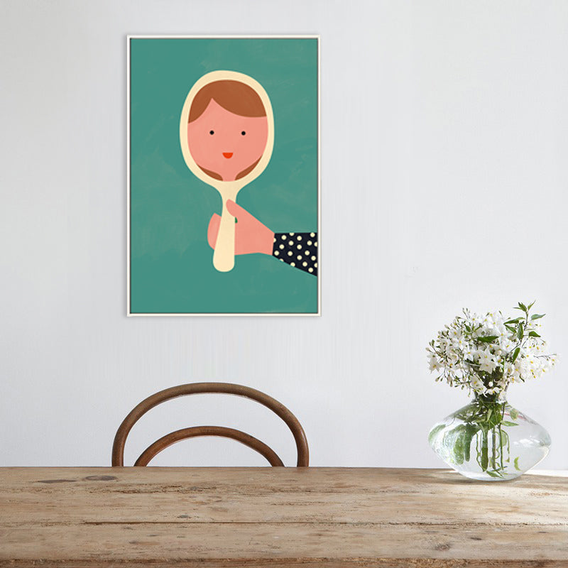 Scandinavian Maiden Canvas for Dining Room Illustration Wall Art, Multiple Sizes Clearhalo 'Arts' 'Canvas Art' 1704655