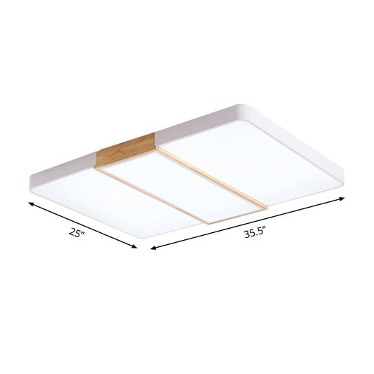 Slim Panel Rectangle Ceiling Mount Light Nordic Acrylic Green/Pink/White Ceiling Fixture for Living Room Clearhalo 'Ceiling Lights' 'Close To Ceiling Lights' 'Close to ceiling' 'Flush mount' Lighting' 170466