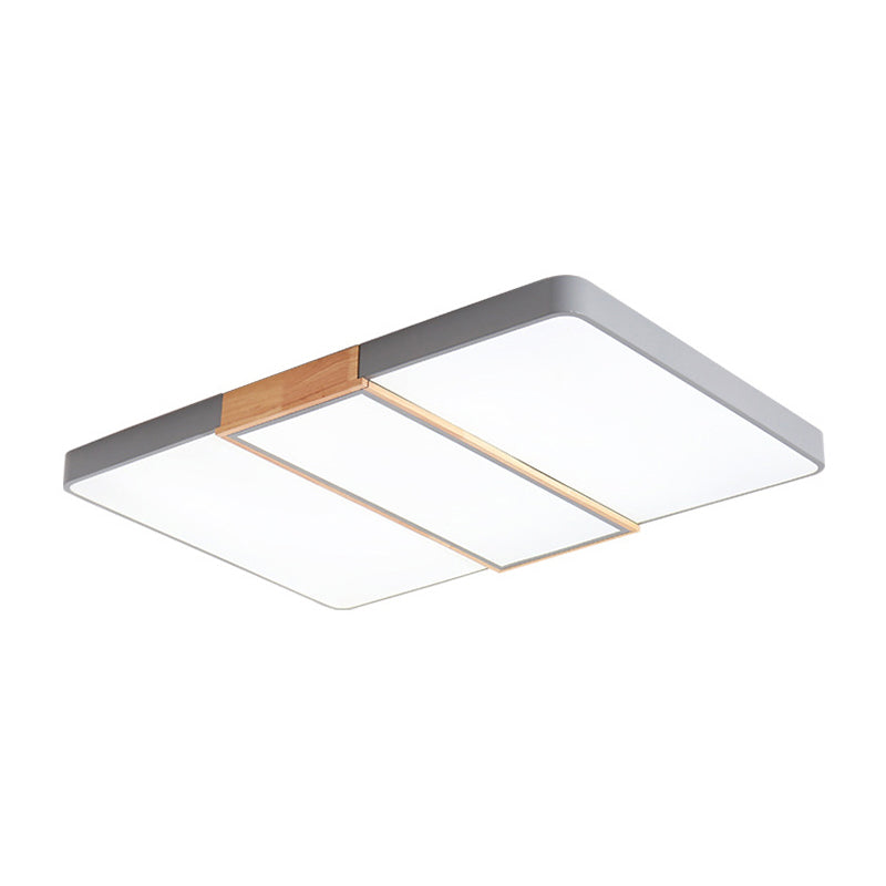 Slim Panel Rectangle Ceiling Mount Light Nordic Acrylic Green/Pink/White Ceiling Fixture for Living Room Clearhalo 'Ceiling Lights' 'Close To Ceiling Lights' 'Close to ceiling' 'Flush mount' Lighting' 170469