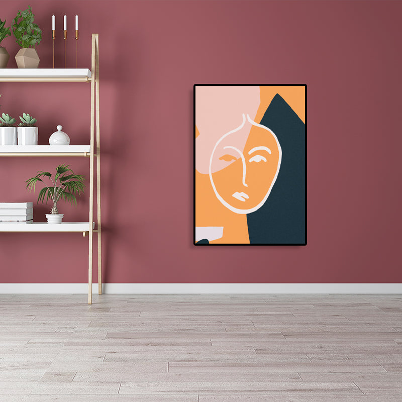 Novelty Figure's Face Art Scandinavian Style Canvas Wall Decor, Multiple Sizes Options Clearhalo 'Arts' 'Canvas Art' 1704759