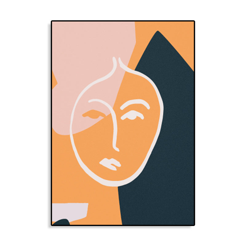 Novelty Figure's Face Art Scandinavian Style Canvas Wall Decor, Multiple Sizes Options Clearhalo 'Arts' 'Canvas Art' 1704761