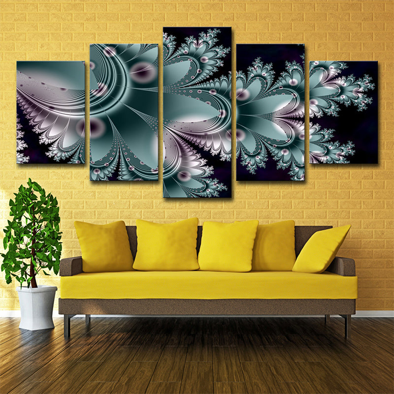 Green Petals Canvas Wall Art Botanix Contemporary Multi-Piece Wall Decor for Home Clearhalo 'Art Gallery' 'Canvas Art' 'Contemporary Art Gallery' 'Modern' Arts' 1704778