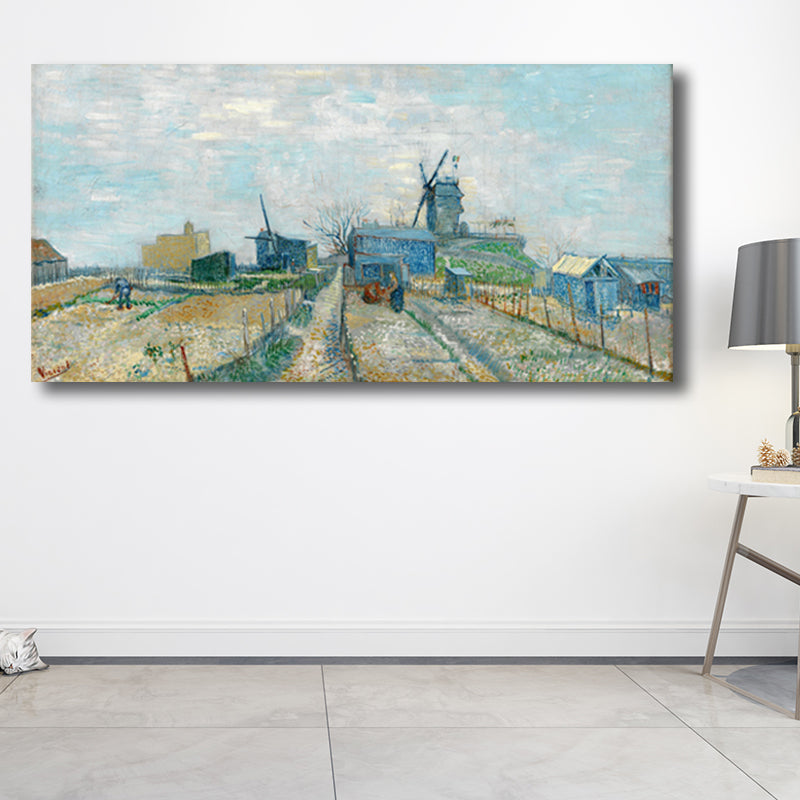 Pastel Color Farmfield View Canvas Textured Wall Art for Guest Room, Multiple Sizes Clearhalo 'Arts' 'Canvas Art' 1704840