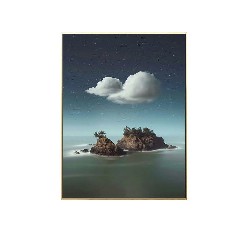 Cloud Landscape Canvas Nordic Novelty Scenery Print Wall Art in Pastel Color Clearhalo 'Arts' 'Canvas Art' 1706021