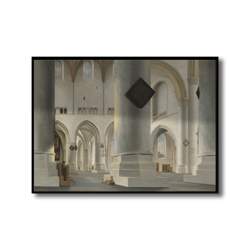 Culture St. John's Cathedral Painting Canvas Textured Yellow Wall Art Decor for Living Room Clearhalo 'Arts' 'Canvas Art' 1706088