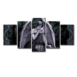 Digital Print Angel Wall Art Kids Style Multi-Piece Boys Bedroom Canvas in Purple-Green Clearhalo 'Art Gallery' 'Canvas Art' 'Kids' Arts' 1706323