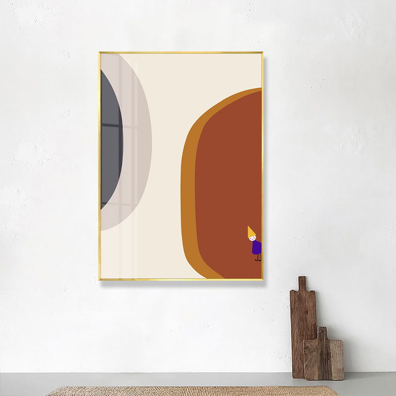 Abstract Wall Art Nordic Childlike Window Drawing Canvas Print in Pastel Color Clearhalo 'Arts' 'Canvas Art' 1706372