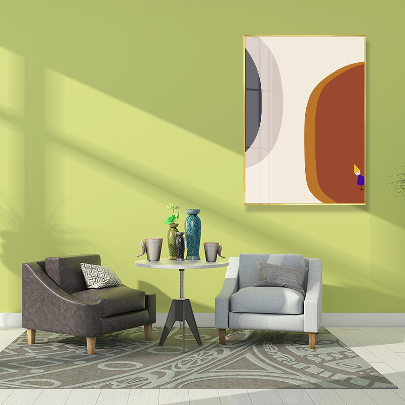 Abstract Wall Art Nordic Childlike Window Drawing Canvas Print in Pastel Color Clearhalo 'Arts' 'Canvas Art' 1706373