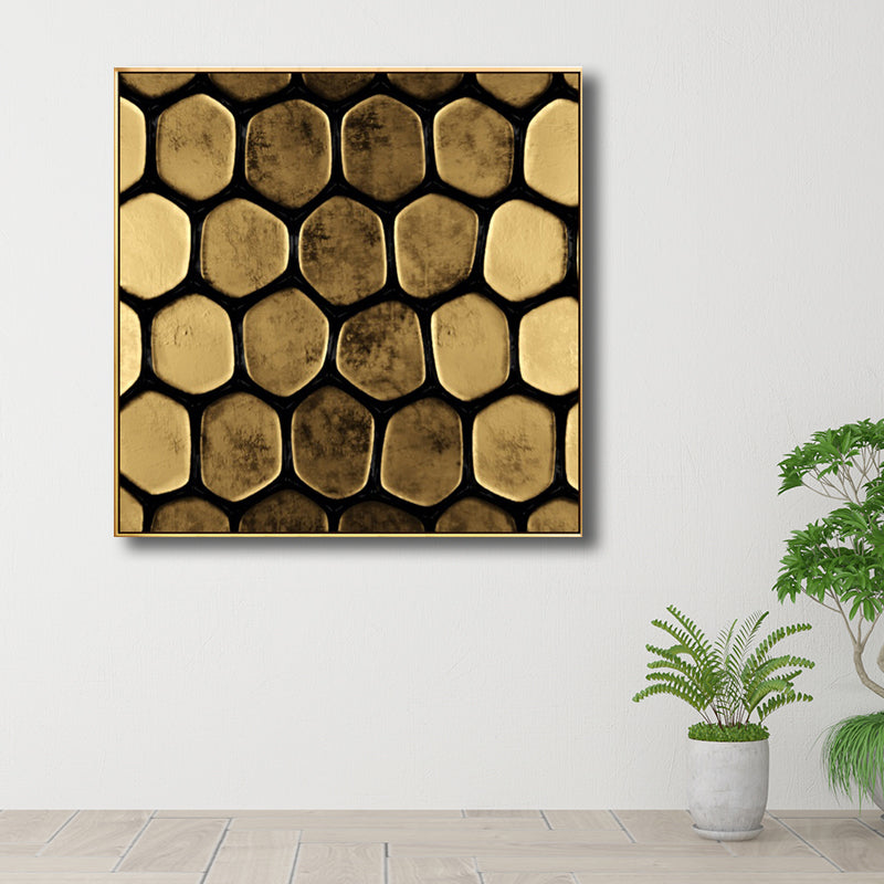 Modern Style Graphic Pattern Painting Light Color Textured Wall Print for Bedroom Brown Clearhalo 'Art Gallery' 'Canvas Art' 'Contemporary Art Gallery' 'Modern' Arts' 1706830