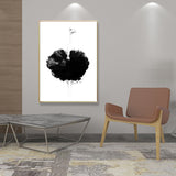 Modern Style Ostrich Painting Canvas Textured White Wall Art Decor for Guest Room White Clearhalo 'Art Gallery' 'Canvas Art' 'Contemporary Art Gallery' 'Modern' Arts' 1707260