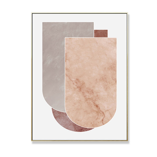 Soft Color Geometrical Art Print Abstract Nordic Textured Canvas for Sitting Room Clearhalo 'Arts' 'Canvas Art' 1707670