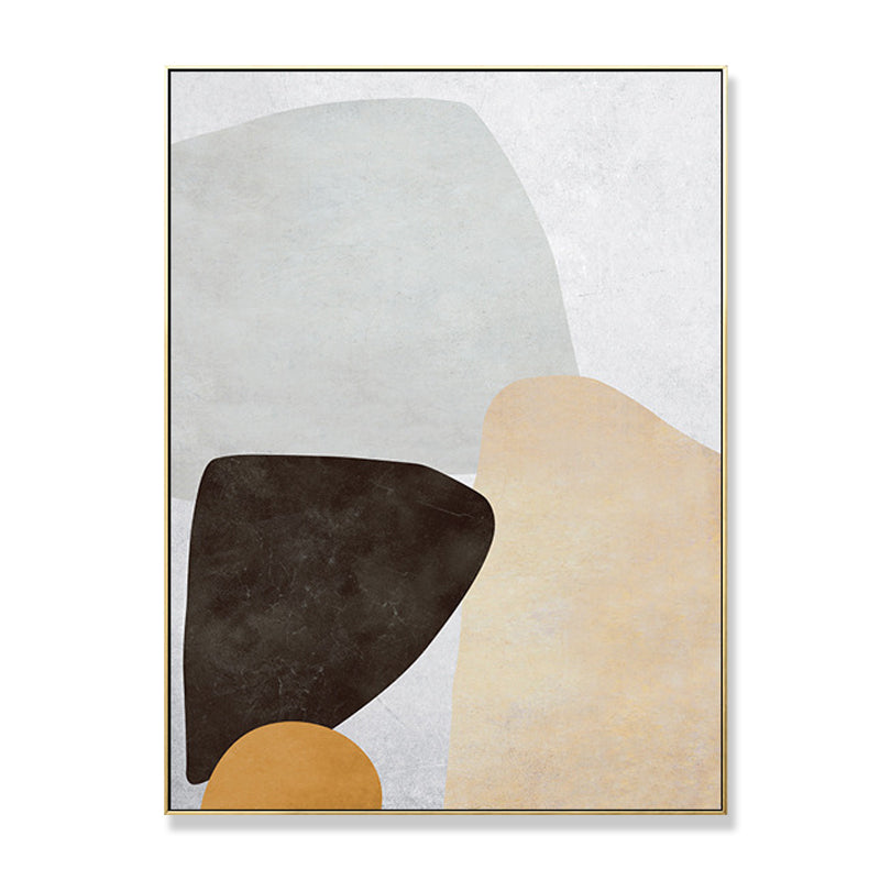 Soft Color Geometrical Art Print Abstract Nordic Textured Canvas for Sitting Room Clearhalo 'Arts' 'Canvas Art' 1707677