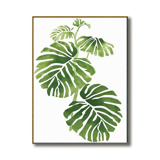 Drawing Print Plant Leaves Canvas Green Nordic Style Wall Art for Dining Room Clearhalo 'Arts' 'Canvas Art' 1708243