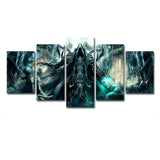 Green Dead War Wall Art Print Game Scene Kids Multi-Piece Canvas for Boys Bedroom Clearhalo 'Art Gallery' 'Canvas Art' 'Kids' Arts' 1708386