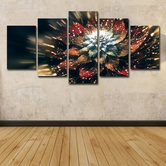 Blooming Flower Wall Art Decor Contemporary Beautiful Plant Canvas Print in Brown Clearhalo 'Art Gallery' 'Canvas Art' 'Contemporary Art Gallery' 'Modern' Arts' 1708755