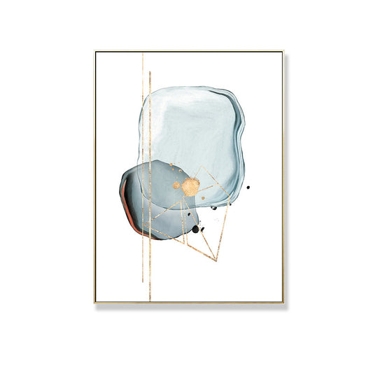 Light Blue Gem-Like Wall Art Abstract Nordic Textured Canvas Print for Living Room Clearhalo 'Arts' 'Canvas Art' 1709068