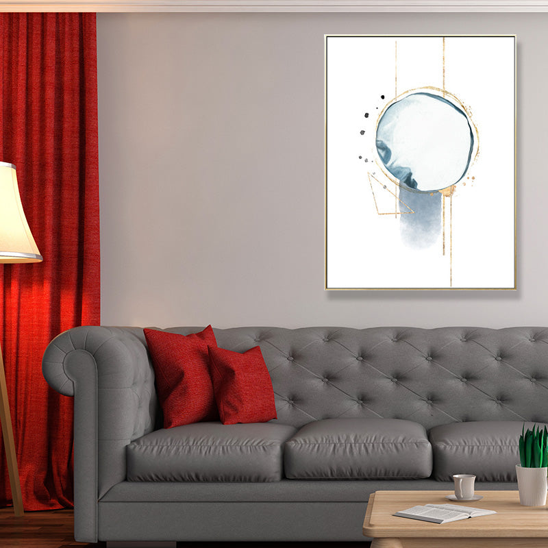 Light Blue Gem-Like Wall Art Abstract Nordic Textured Canvas Print for Living Room Light Blue Design 3 Clearhalo 'Arts' 'Canvas Art' 1709069