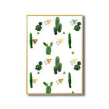 Nordic Style Girls Painting Diversified Cactus in Green Art, Multiple Sizes Available Clearhalo 'Arts' 'Canvas Art' 1709108