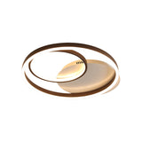 Halo Ring Flush Mount Contemporary Metallic Gold/Coffee LED Ceiling Light Fixture in Warm/White Light, 18/21.5 Inch Width Clearhalo 'Ceiling Lights' 'Close To Ceiling Lights' 'Close to ceiling' 'Flush mount' Lighting' 1709681