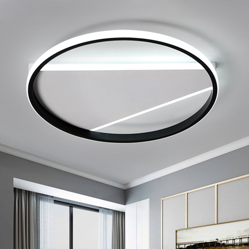 Geometry Flushmount Lighting Modern Metal LED Black Flush Light Fixture, 16.5"/20.5" Width Clearhalo 'Ceiling Lights' 'Close To Ceiling Lights' 'Close to ceiling' 'Flush mount' Lighting' 1709855