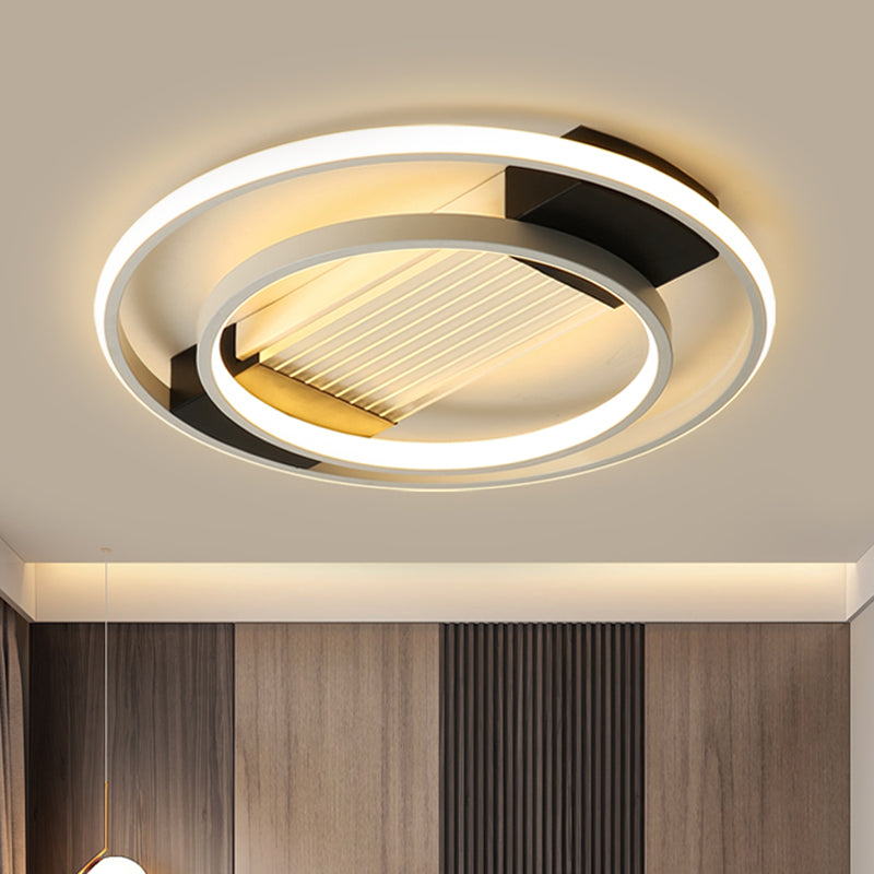 Acrylic Circular Flush Mount Lamp Nordic LED Flush Ceiling Light in Black, 16.5"/20.5" Wide Clearhalo 'Ceiling Lights' 'Close To Ceiling Lights' 'Close to ceiling' 'Flush mount' Lighting' 1709860