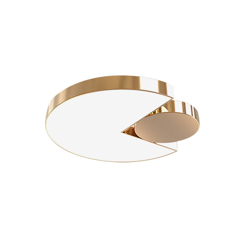 Round Splicing Acrylic Flush Ceiling Light Modern Style LED Gold Flushmount Lighting for Bedroom Clearhalo 'Ceiling Lights' 'Close To Ceiling Lights' 'Close to ceiling' 'Flush mount' Lighting' 1710063