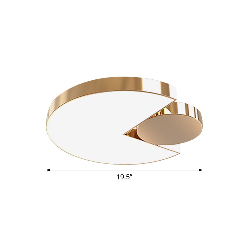 Round Splicing Acrylic Flush Ceiling Light Modern Style LED Gold Flushmount Lighting for Bedroom Clearhalo 'Ceiling Lights' 'Close To Ceiling Lights' 'Close to ceiling' 'Flush mount' Lighting' 1710064