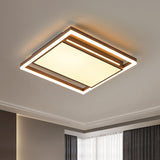 Contemporary LED Flush Mount with Acrylic Shade Brown Square Flush Light Fixture in Warm/White Light Clearhalo 'Ceiling Lights' 'Close To Ceiling Lights' 'Close to ceiling' 'Flush mount' Lighting' 1710120