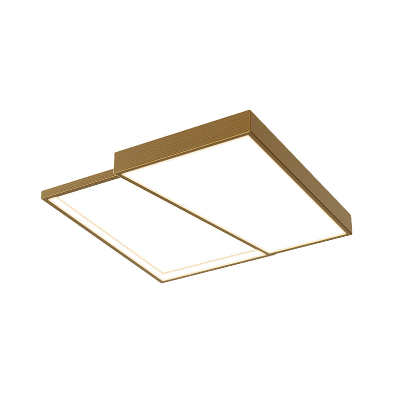 Geometry Ceiling Light Fixture Nordic Metal LED Gold Flushmount Lighting, 16.5"/20.5" Wide Clearhalo 'Ceiling Lights' 'Close To Ceiling Lights' 'Close to ceiling' 'Flush mount' Lighting' 1710130