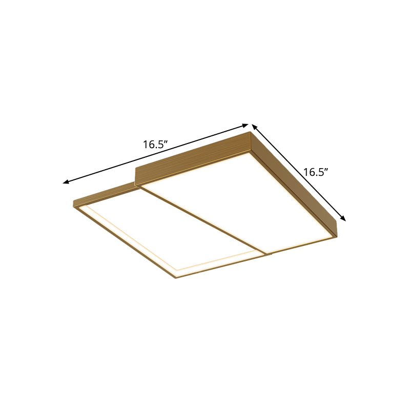 Geometry Ceiling Light Fixture Nordic Metal LED Gold Flushmount Lighting, 16.5"/20.5" Wide Clearhalo 'Ceiling Lights' 'Close To Ceiling Lights' 'Close to ceiling' 'Flush mount' Lighting' 1710131