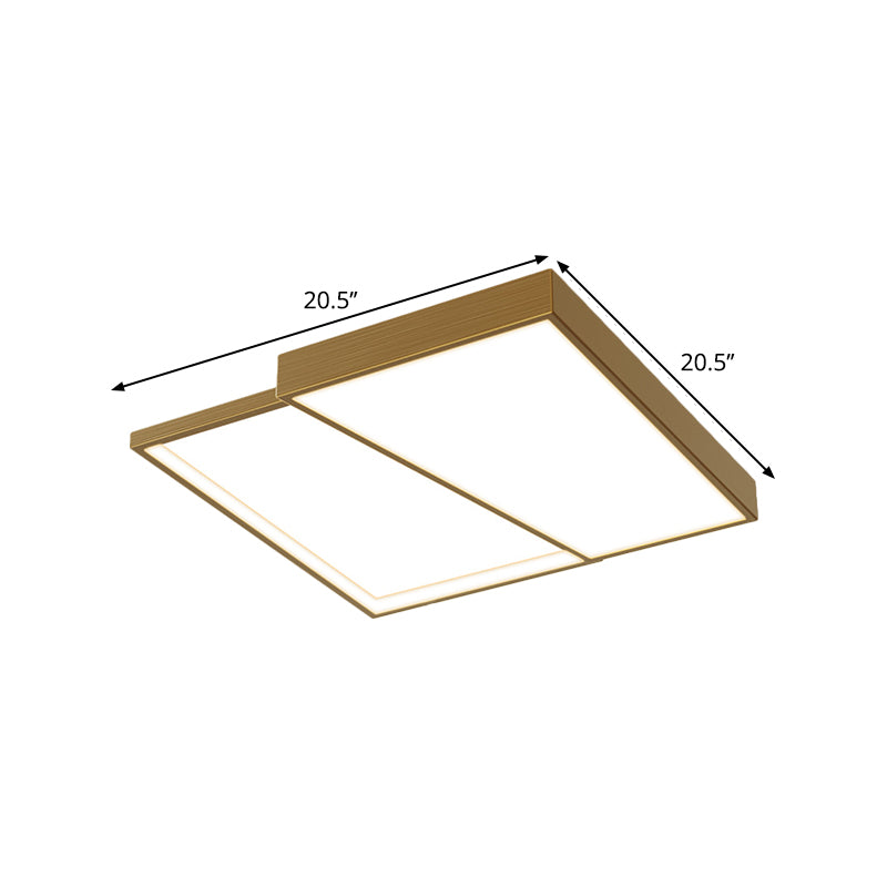 Geometry Ceiling Light Fixture Nordic Metal LED Gold Flushmount Lighting, 16.5"/20.5" Wide Clearhalo 'Ceiling Lights' 'Close To Ceiling Lights' 'Close to ceiling' 'Flush mount' Lighting' 1710132