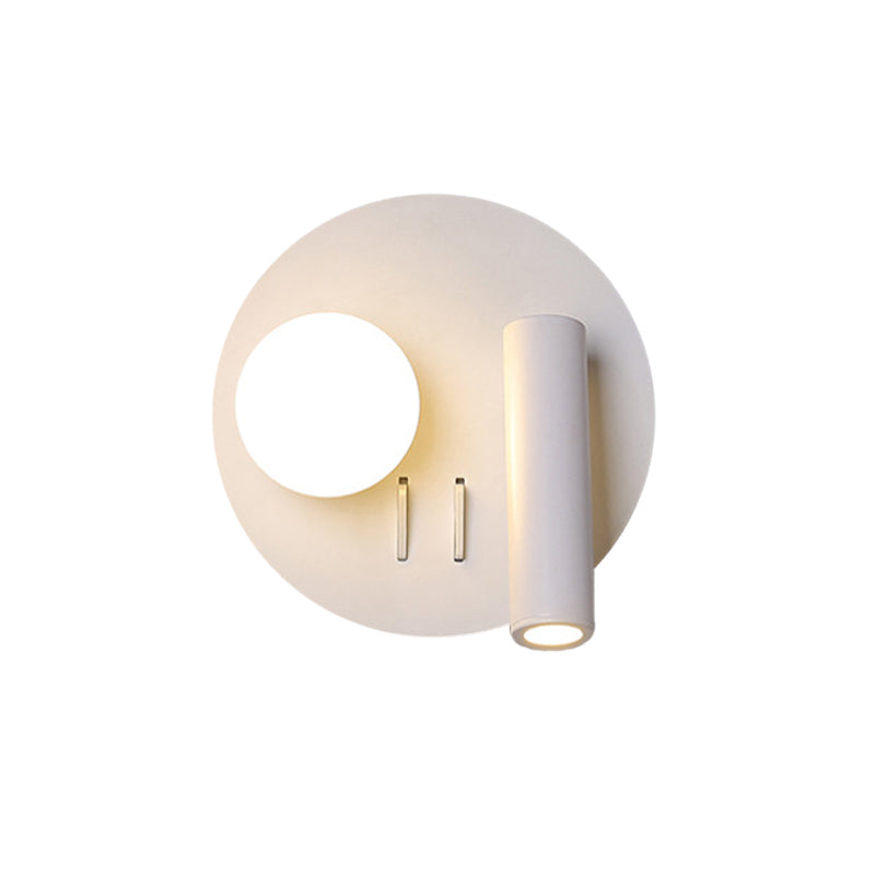 Round Wall Mounted Lamp Simplicity Acrylic LED White Surface Wall Sconce with Downlight Design in Warm/White Light Clearhalo 'Modern wall lights' 'Modern' 'Wall Lamps & Sconces' 'Wall Lights' Lighting' 1710501