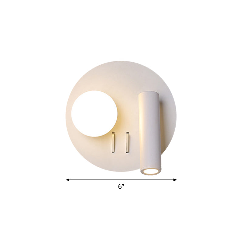 Round Wall Mounted Lamp Simplicity Acrylic LED White Surface Wall Sconce with Downlight Design in Warm/White Light Clearhalo 'Modern wall lights' 'Modern' 'Wall Lamps & Sconces' 'Wall Lights' Lighting' 1710502