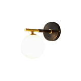 Brass Global LED Wall Sconce Light Mid Century 1/2 Bulbs White Glass Wall Lighting Fixture Clearhalo 'Cast Iron' 'Glass' 'Industrial' 'Modern wall lights' 'Modern' 'Tiffany' 'Traditional wall lights' 'Wall Lamps & Sconces' 'Wall Lights' Lighting' 1710561