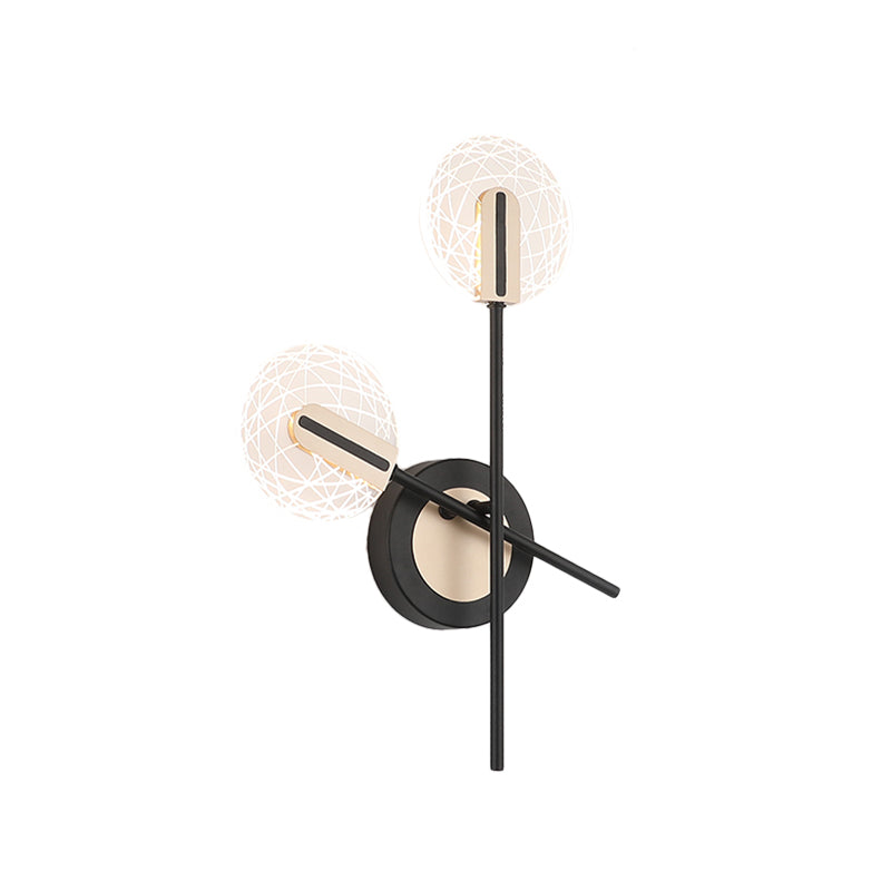 Black Rounded Wall Light Fixture Modern LED Metal Wall Sconce Lighting in Warm/White Light Clearhalo 'Cast Iron' 'Glass' 'Industrial' 'Modern wall lights' 'Modern' 'Tiffany' 'Traditional wall lights' 'Wall Lamps & Sconces' 'Wall Lights' Lighting' 1710726