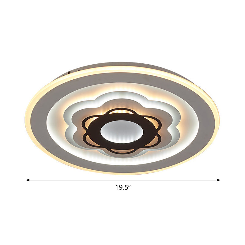 White LED Floral Ceiling Mounted Light Simplicity Acrylic Flush Mount Lighting Fixture Clearhalo 'Ceiling Lights' 'Close To Ceiling Lights' 'Close to ceiling' 'Flush mount' Lighting' 1711928