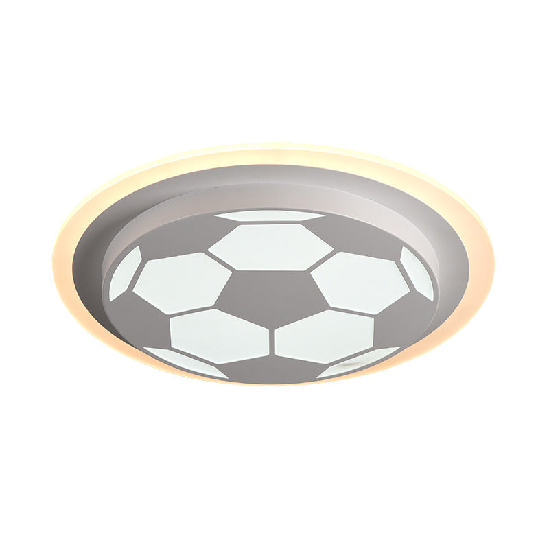 Acrylic Soccer Flush Mount Lamp Cartoon LED White Ceiling Light Fixture for Sleeping Room Clearhalo 'Ceiling Lights' 'Close To Ceiling Lights' 'Close to ceiling' 'Flush mount' Lighting' 1711939