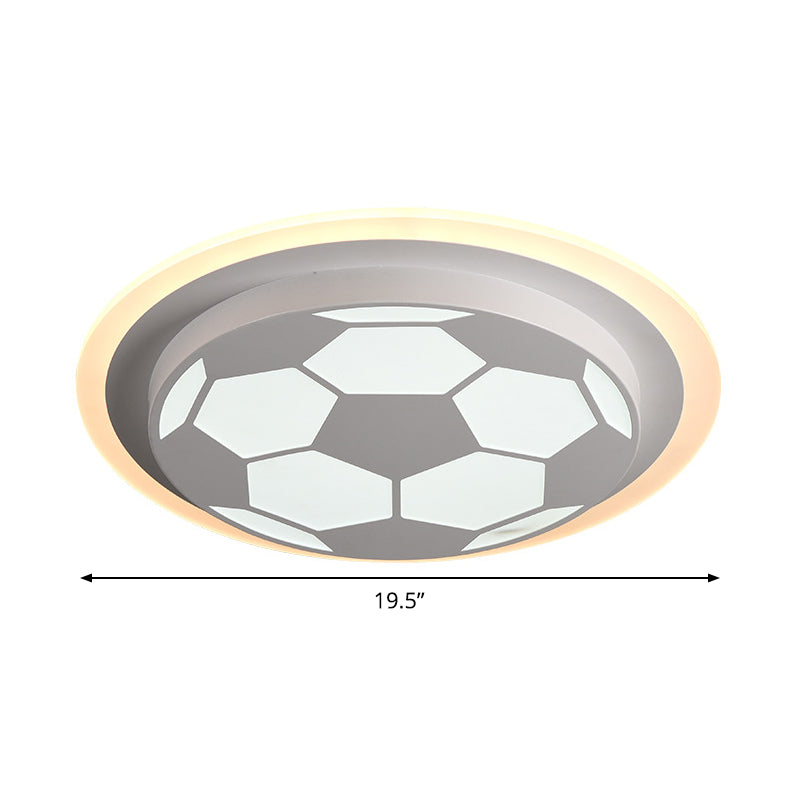 Acrylic Soccer Flush Mount Lamp Cartoon LED White Ceiling Light Fixture for Sleeping Room Clearhalo 'Ceiling Lights' 'Close To Ceiling Lights' 'Close to ceiling' 'Flush mount' Lighting' 1711940