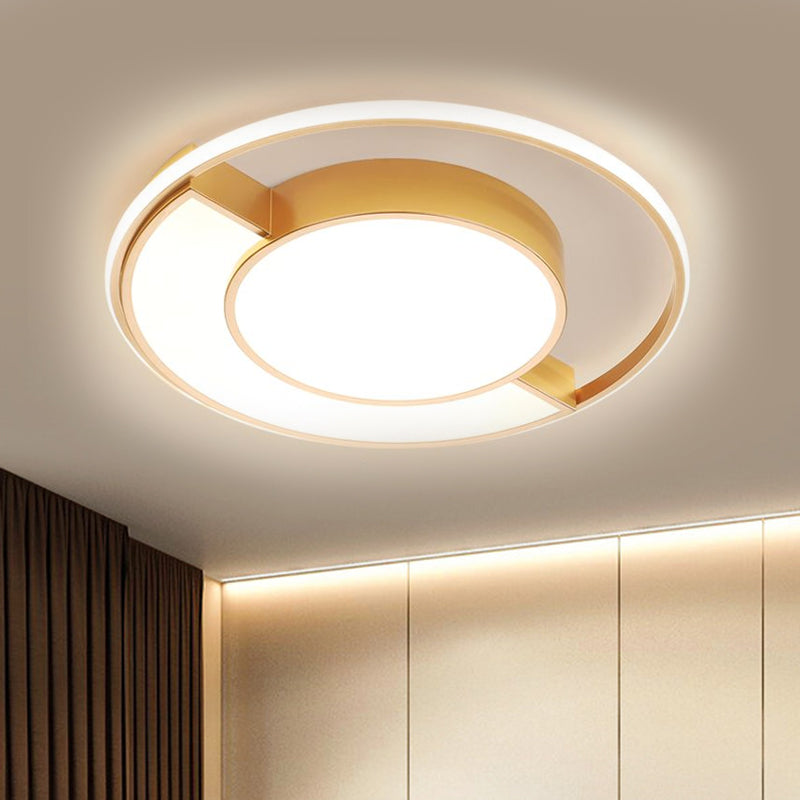 Acrylic Semicircle and Round Ceiling Flush Mount Nordic LED Gold Flushmount Lighting Gold Clearhalo 'Ceiling Lights' 'Close To Ceiling Lights' 'Close to ceiling' 'Flush mount' Lighting' 1711949