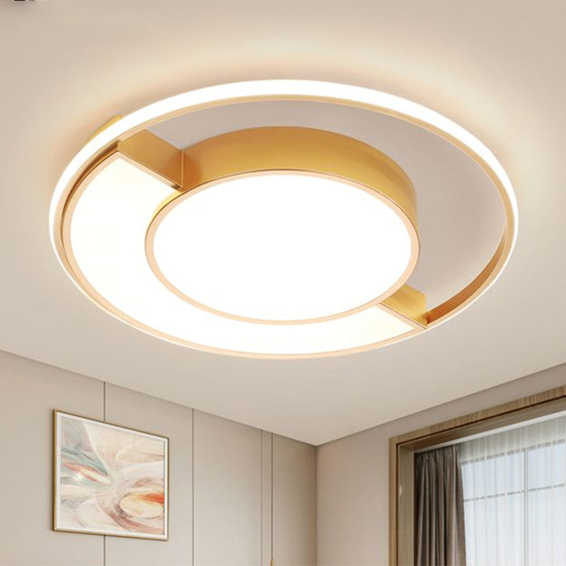 Acrylic Semicircle and Round Ceiling Flush Mount Nordic LED Gold Flushmount Lighting Clearhalo 'Ceiling Lights' 'Close To Ceiling Lights' 'Close to ceiling' 'Flush mount' Lighting' 1711950