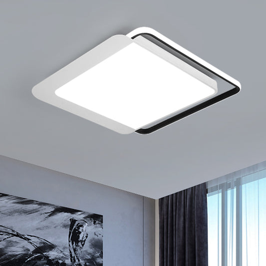 Nordic Overlapping Flush Mount Lamp Acrylic LED Bedroom Ceiling Light Fixture in White White Clearhalo 'Ceiling Lights' 'Close To Ceiling Lights' 'Close to ceiling' 'Flush mount' Lighting' 1711961