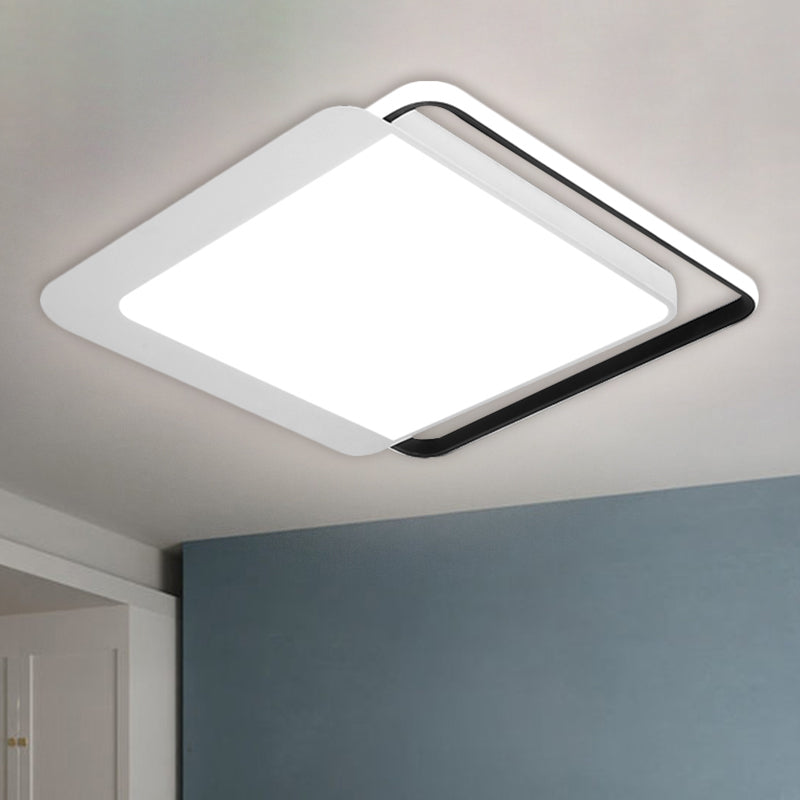 Nordic Overlapping Flush Mount Lamp Acrylic LED Bedroom Ceiling Light Fixture in White Clearhalo 'Ceiling Lights' 'Close To Ceiling Lights' 'Close to ceiling' 'Flush mount' Lighting' 1711962